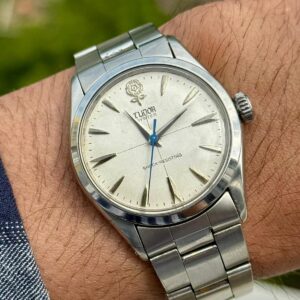 Vintage Tudor Oyster Big rose blue second~1958