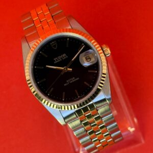 Rare Black dial vintage Tudor Prince Date 74033