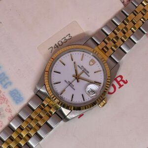 Tudor Prince Oysterdate by Rolex 74033 rare White x Gold dial